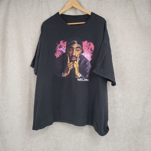 Tupac Poetic Justice Black T-Shirt Tee Unisex 3X - Picture 1 of 6